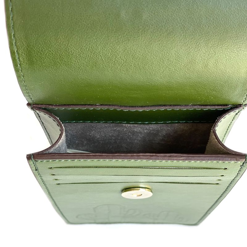 Cactus Leather Phone Bag Green image