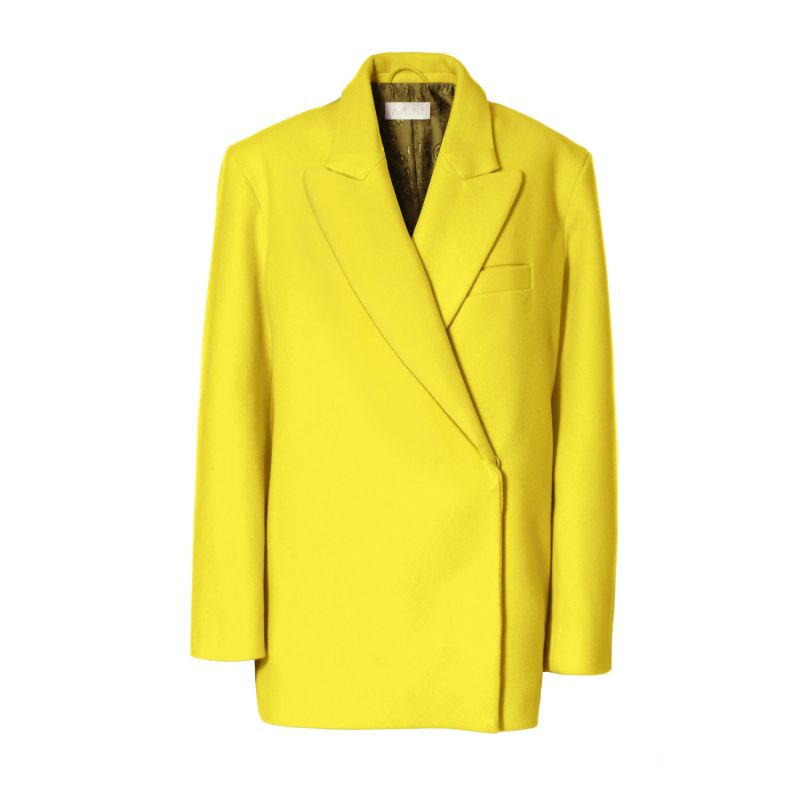 Nicole Fun Yellow Oversized Outdoor Blazer image