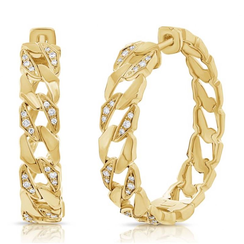 Cuban Diamond Hoops image