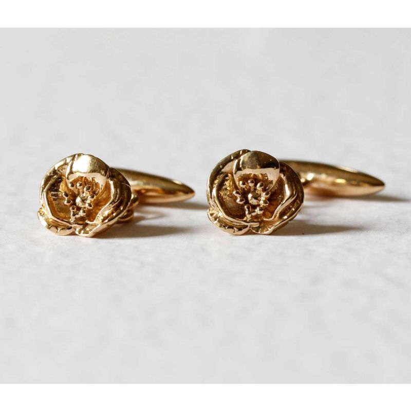 Poppy Cufflinks - Gold image