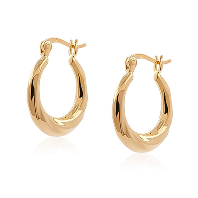 River Gold Hoop Earrings image