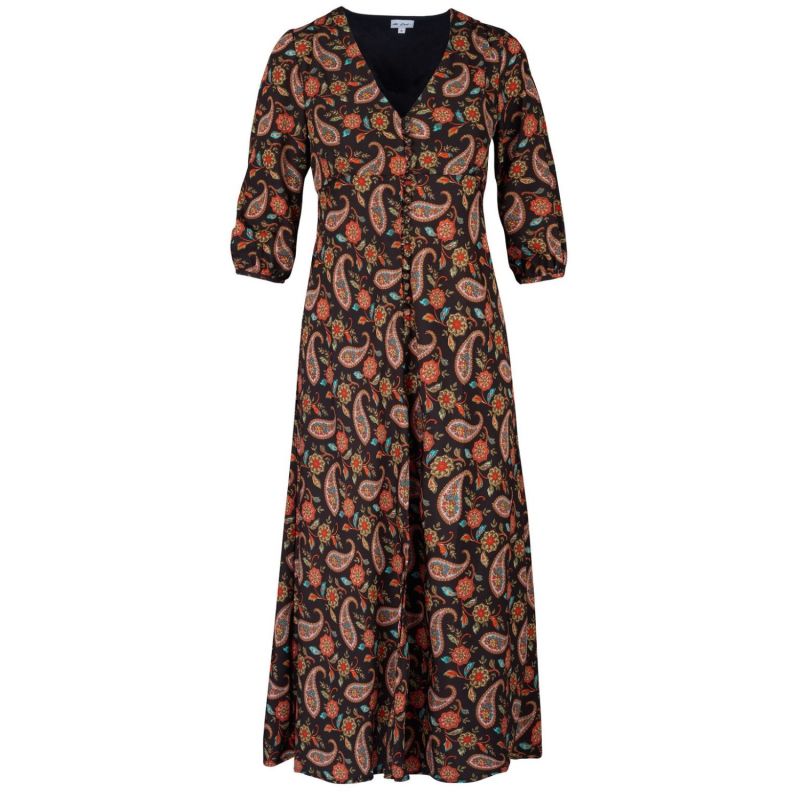 Belgravia Midi Dress Chocolate Paisley image