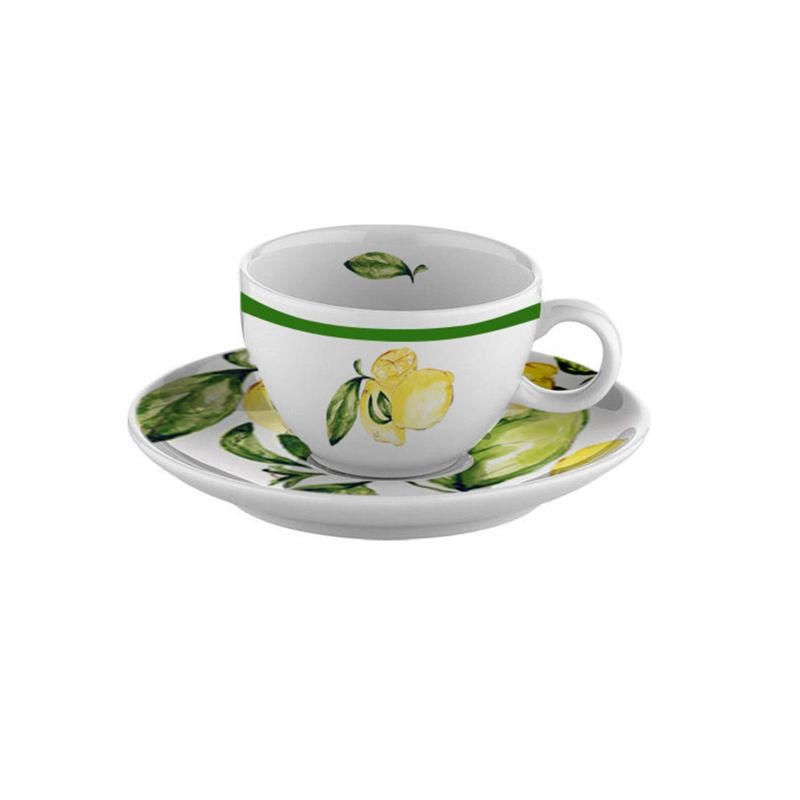 Citrus Porcelain Collection Tea Cups Set Of 2 Gift Box image