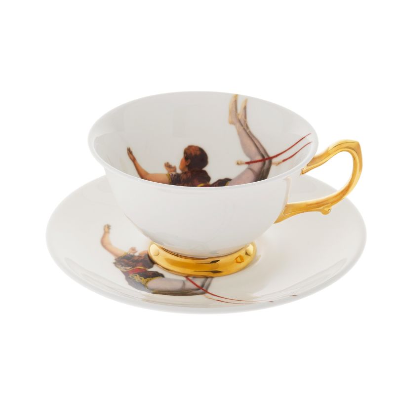 Trapeze Girl Teacup & Saucer image