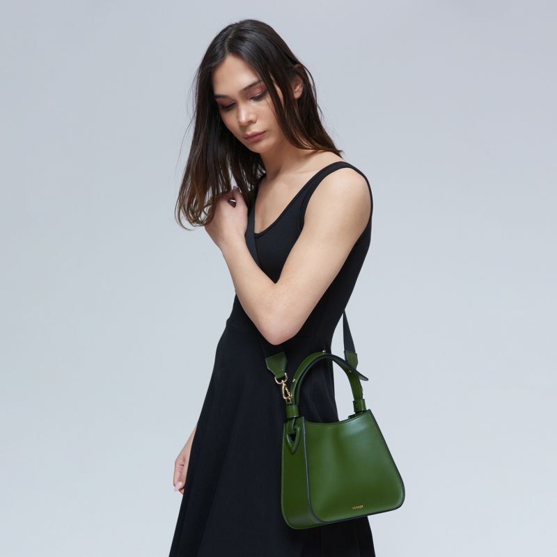 Vegan Cactus Leather Shoulder & Crossbody Bag - Green image