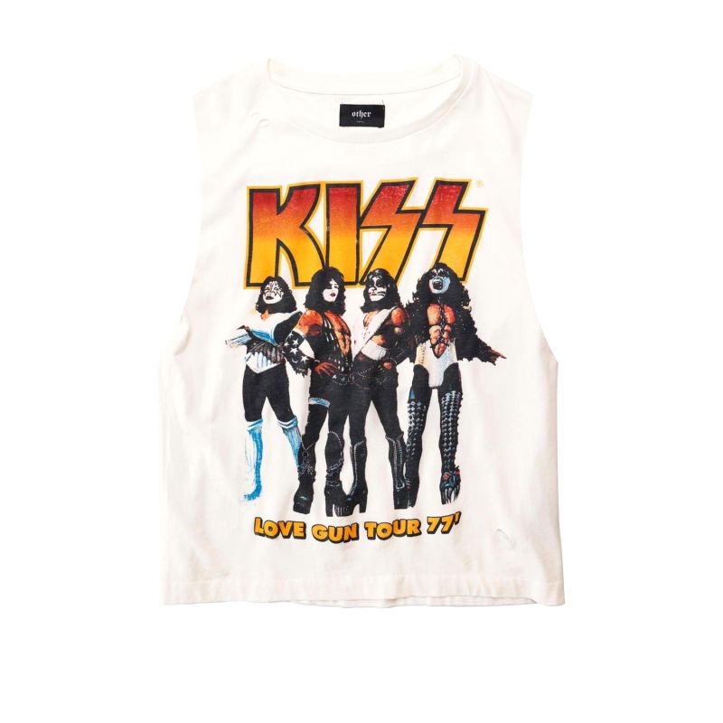 Kiss - Love Gun Seventy Seven - Vintage Bank Tank - White image