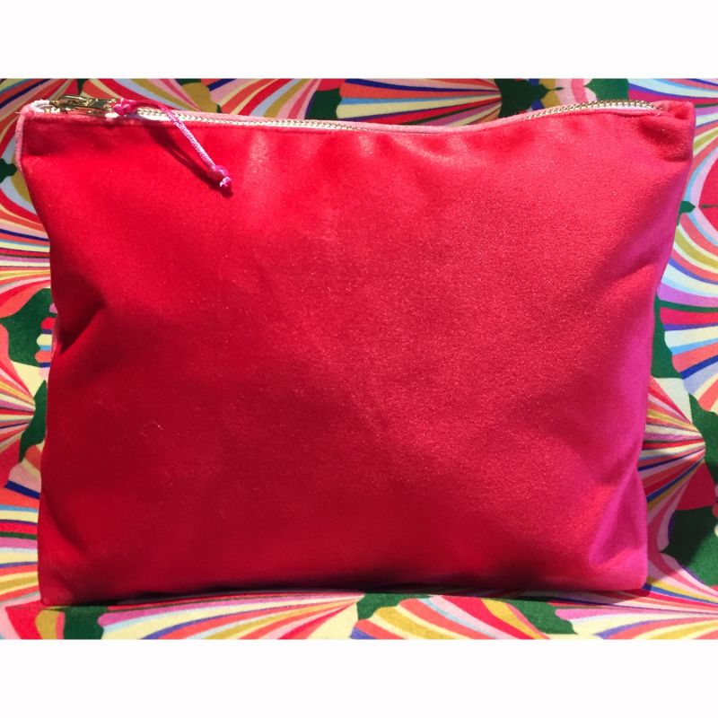 Luxury Pink Velvet Cosmetic Bag image