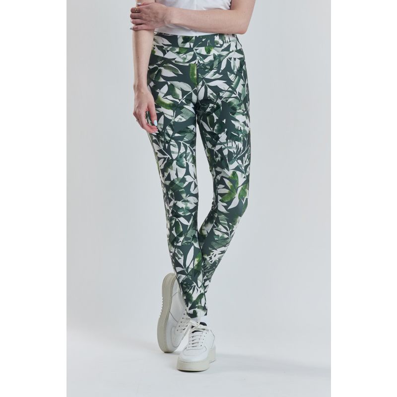 Cycad Recycled-Fabric Performance Leggings - Leaf Print image