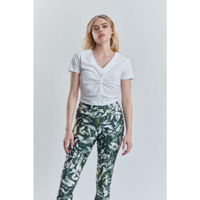 Cycad Recycled-Fabric Performance Leggings - Leaf Print image