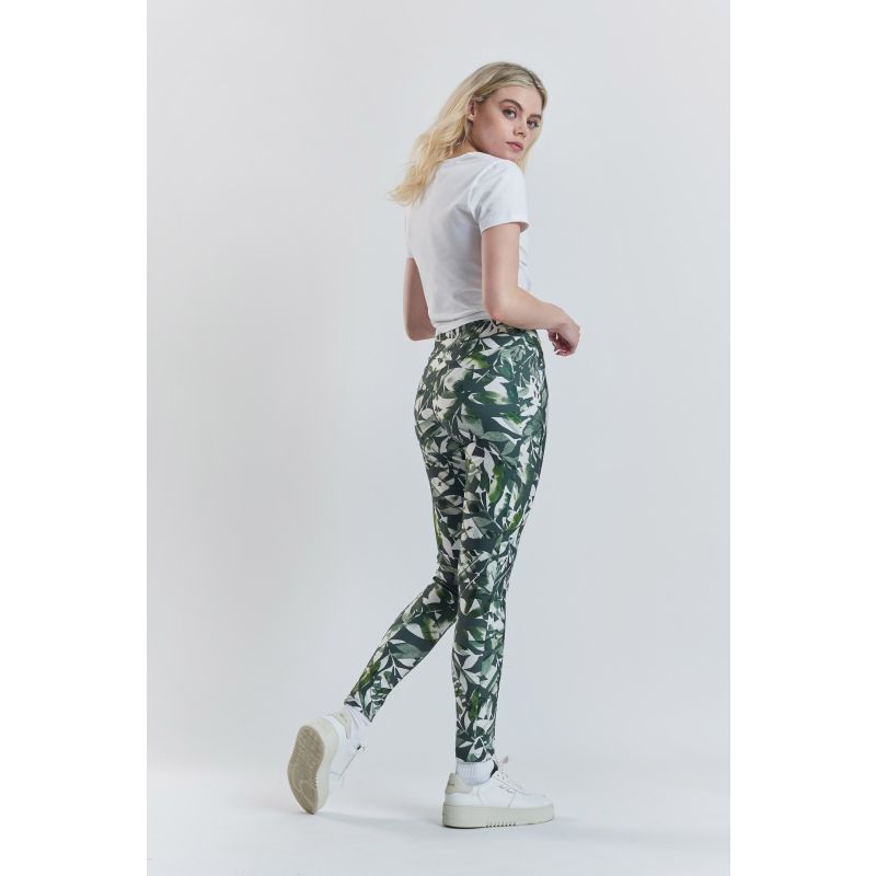 Cycad Recycled-Fabric Performance Leggings - Leaf Print image