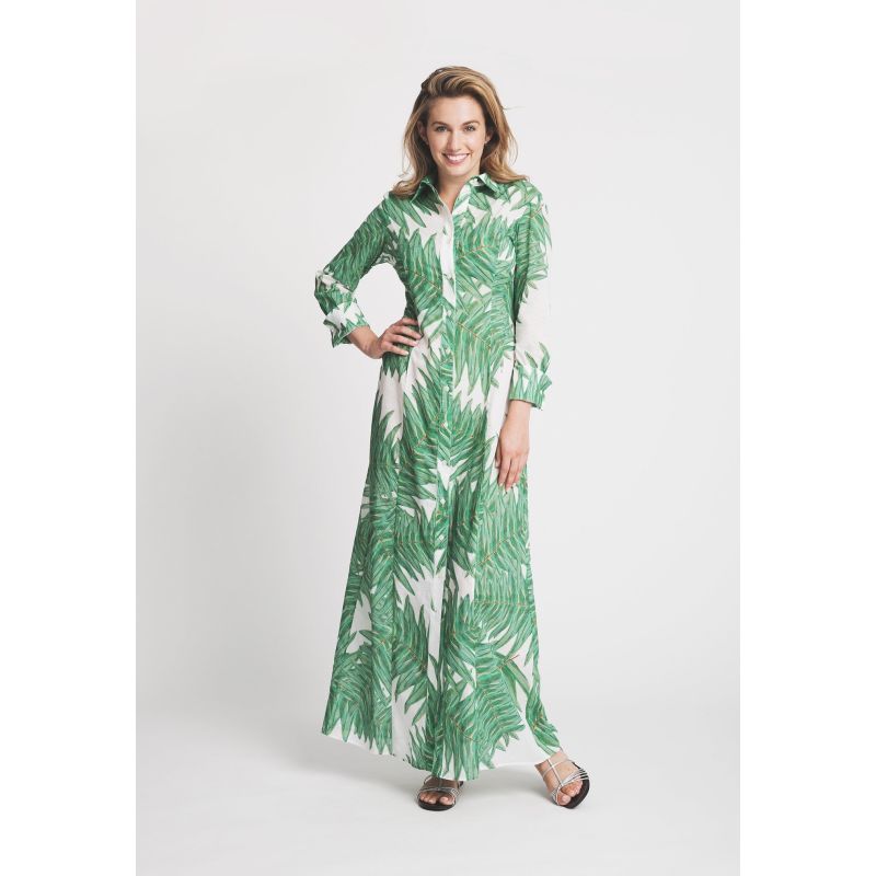 Kathe Cotton Dress In Queen Palm image