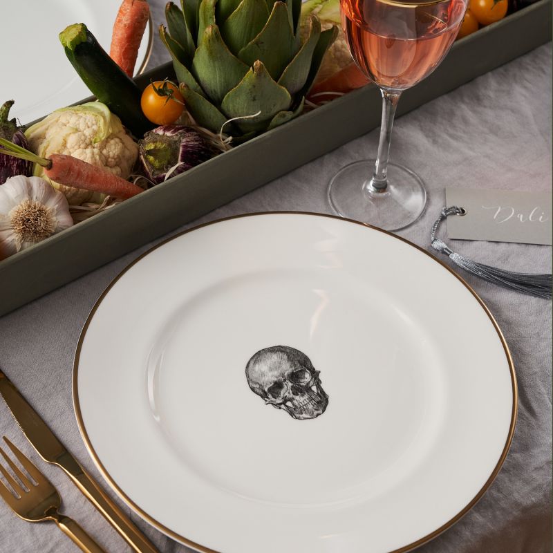 Skull Bone China Dinner Plate image