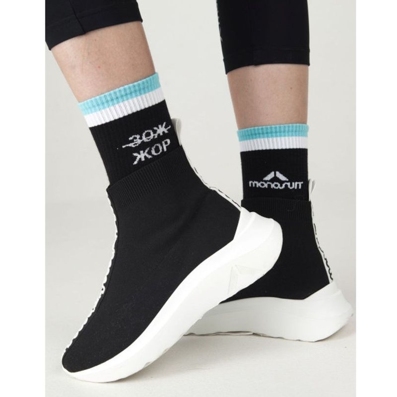 Zozh Socks Cotton- Black & Blue image