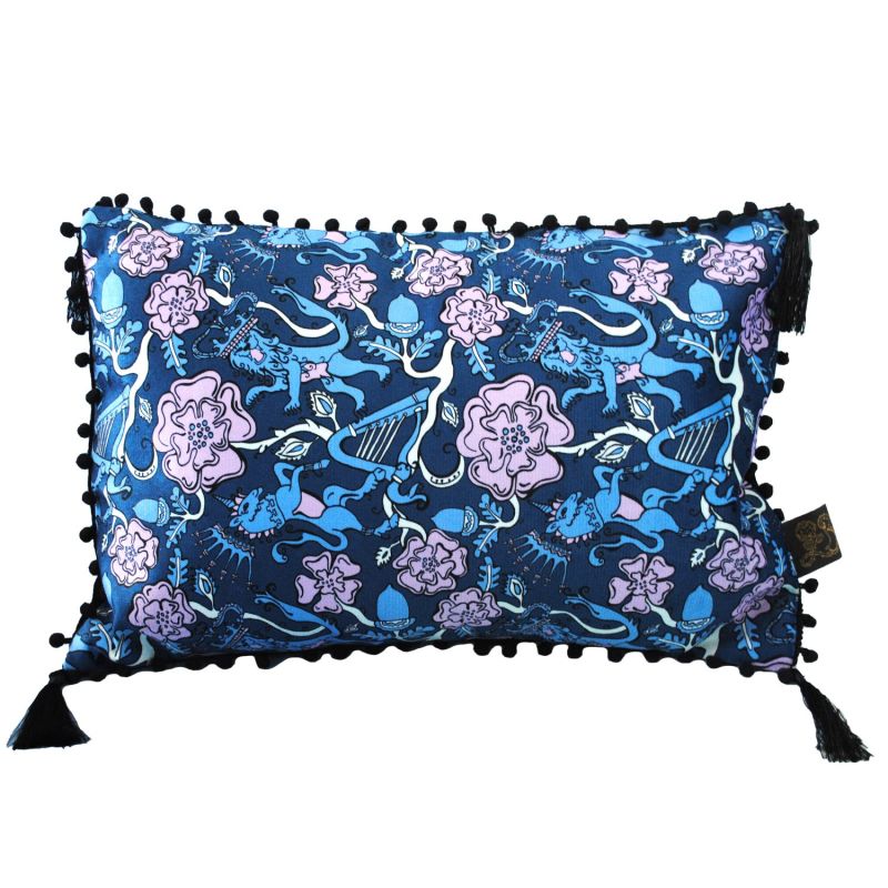 The Lion & Unicorn Blues Rectangle Cushion image