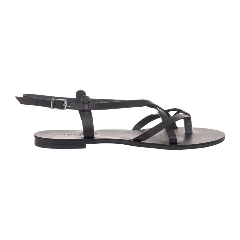 Comfortable Leather Sandals Calliope Black image