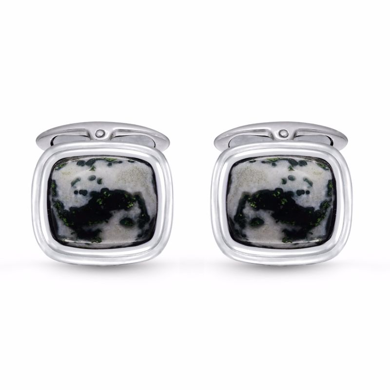 Tree Agate Stone Cufflinks image