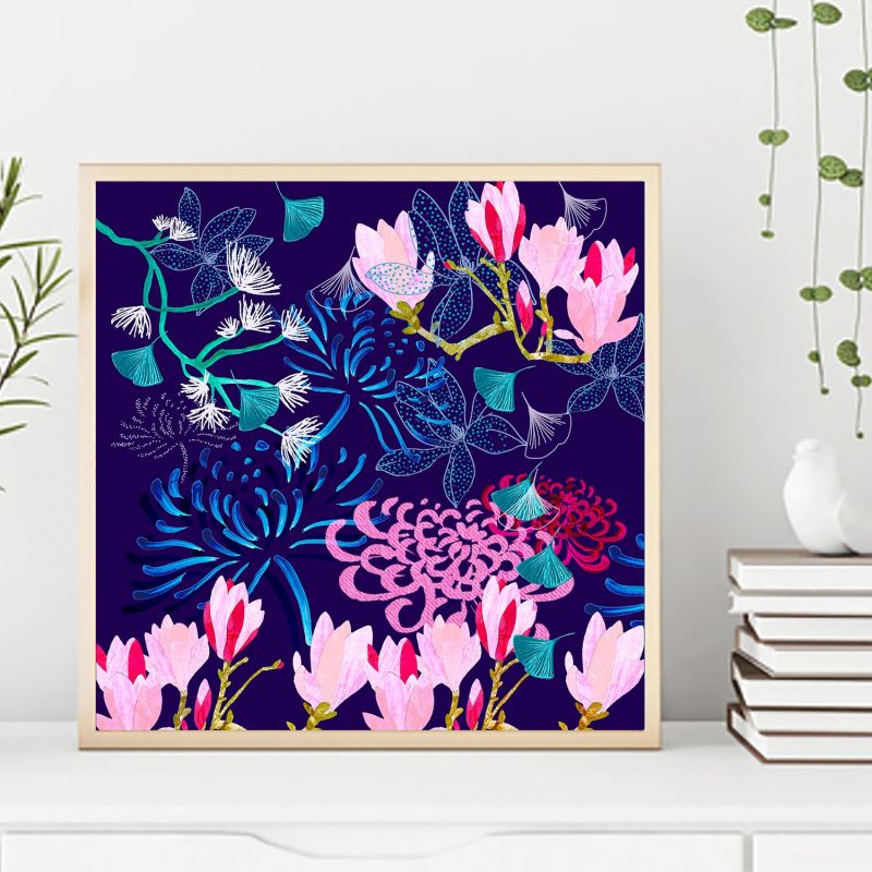 Giclee Print - Midnight Florals image