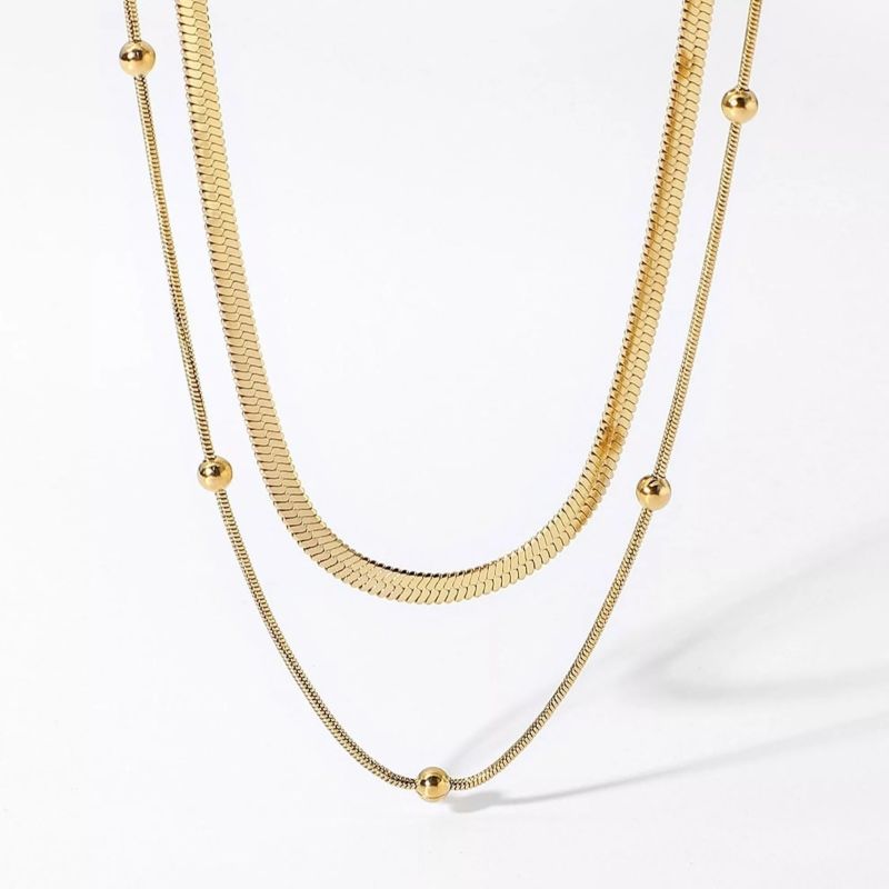 Double Gold Chain Choker image