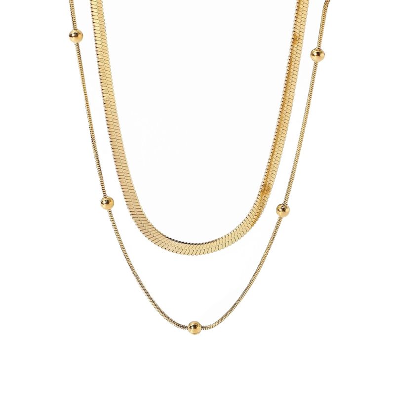 Double Gold Chain Choker image