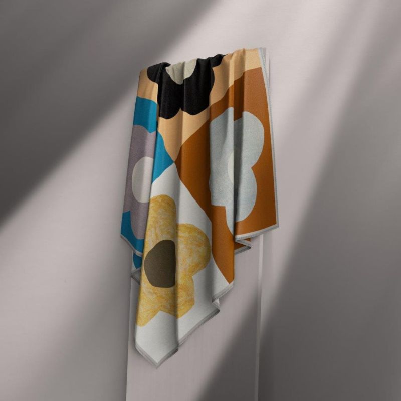 Daisy Block Square Silk Scarf image