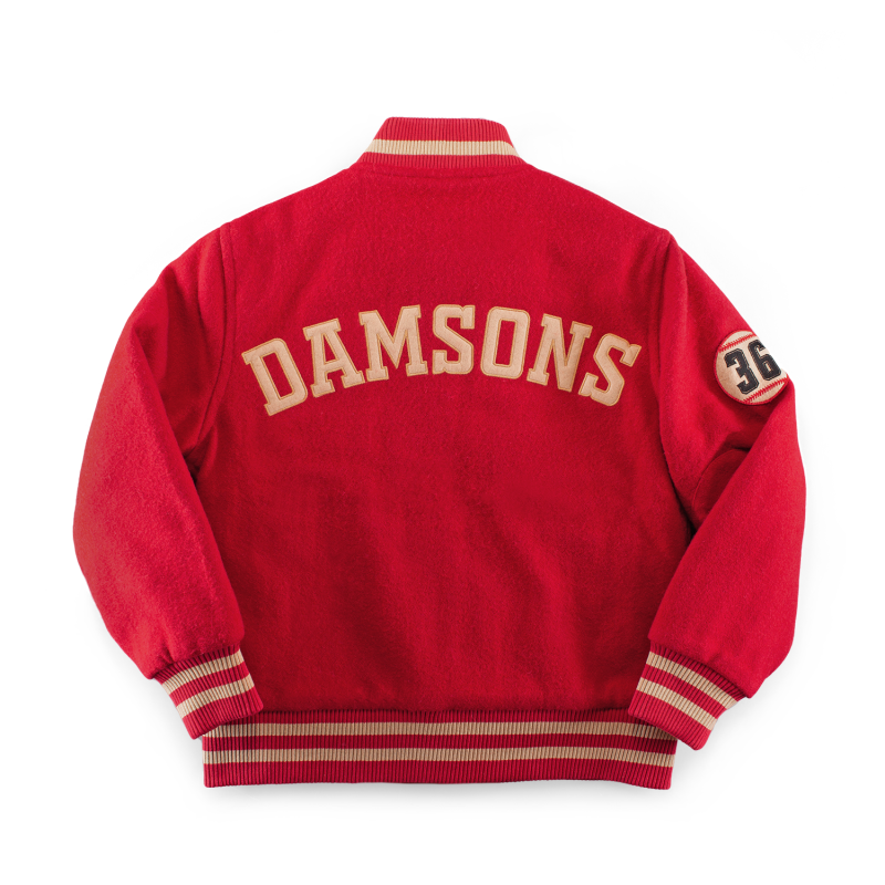 Damsons Nancy Baseball Jacket Vintage Red image