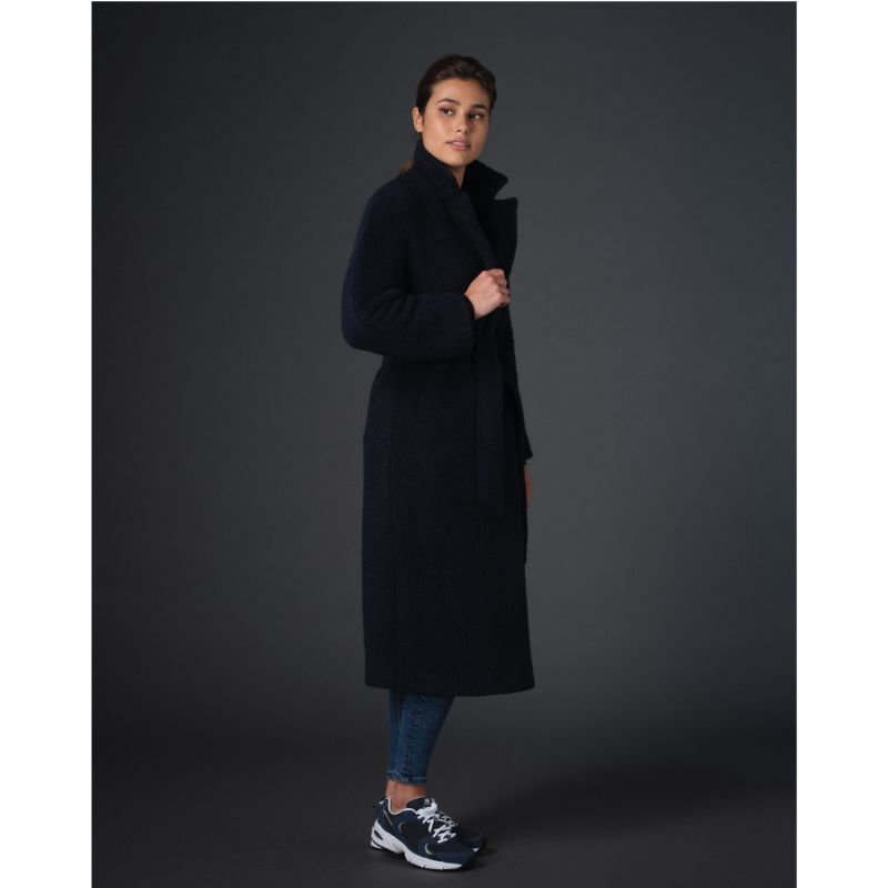 Dark Blue Belted Coat image