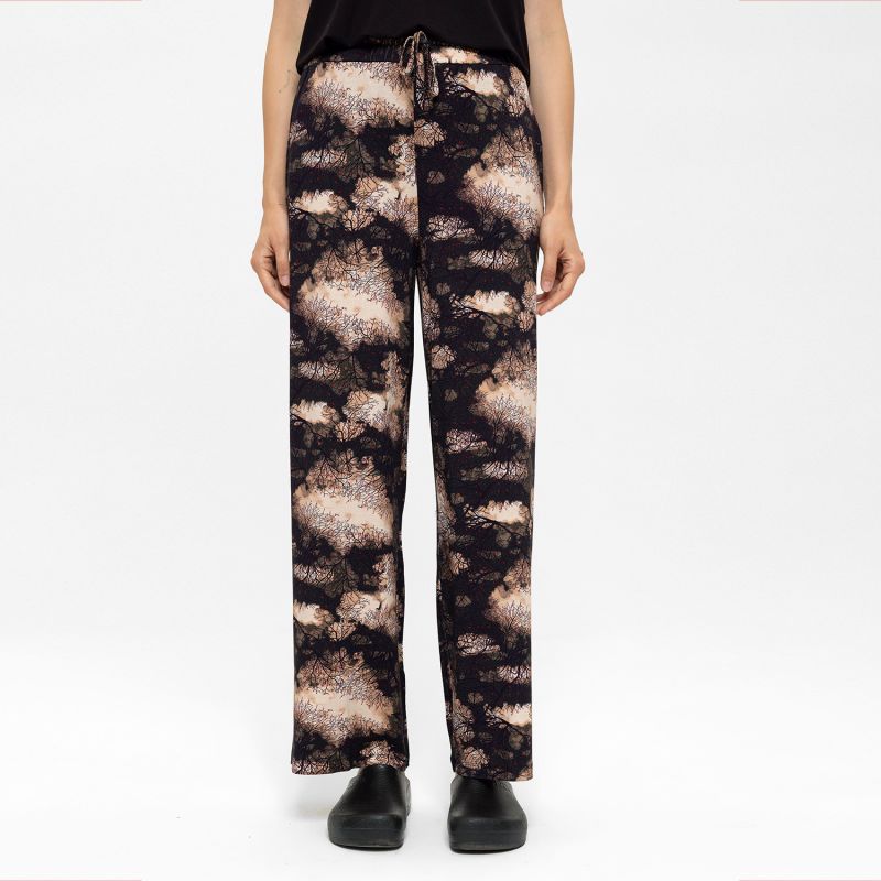 Dark Forest Print Wide Leg Knit Trousers image