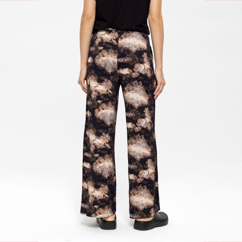 Dark Forest Print Wide Leg Knit Trousers image