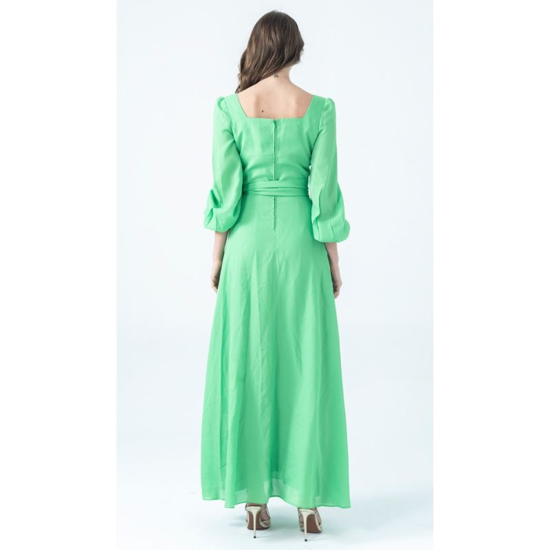 Long Cocktail Green Dress image