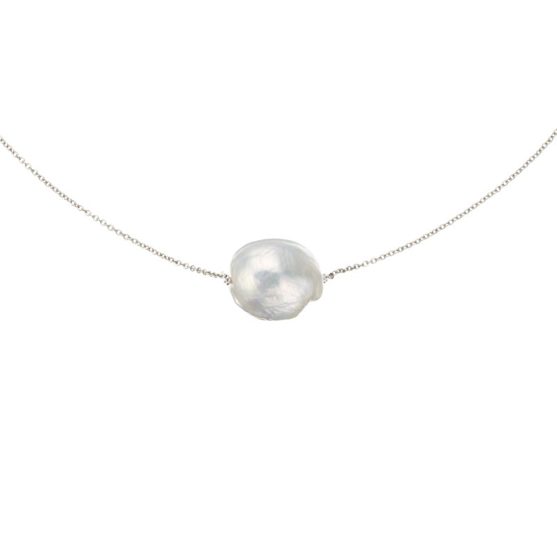 Sterling Silver Baroque Pearl Choker image