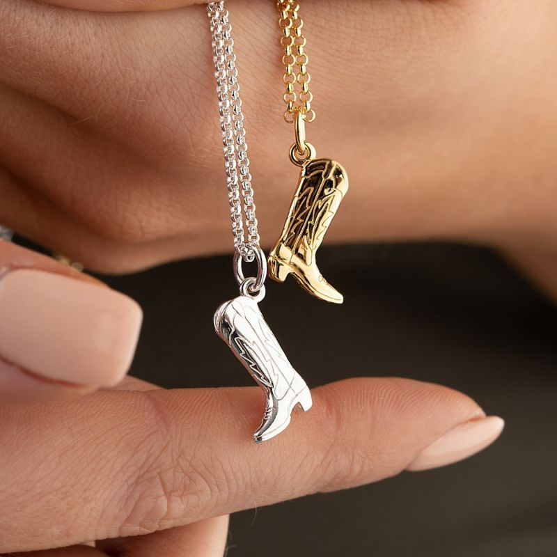 Gold Cowboy Boot Necklace | Scream Pretty | Wolf & Badger