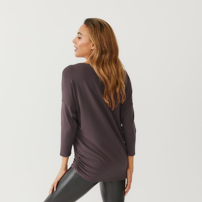 Gild The Lily Burgundy Bamboo Top image