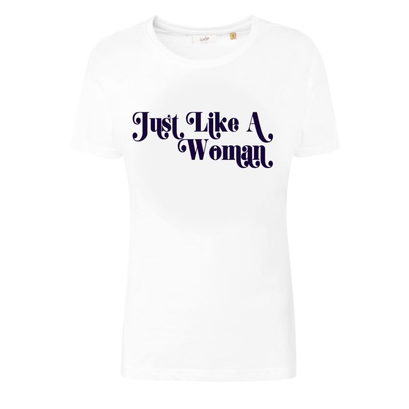 Just Like A Woman Bob Dylan Inspired Retro Slogan T-Shirt image