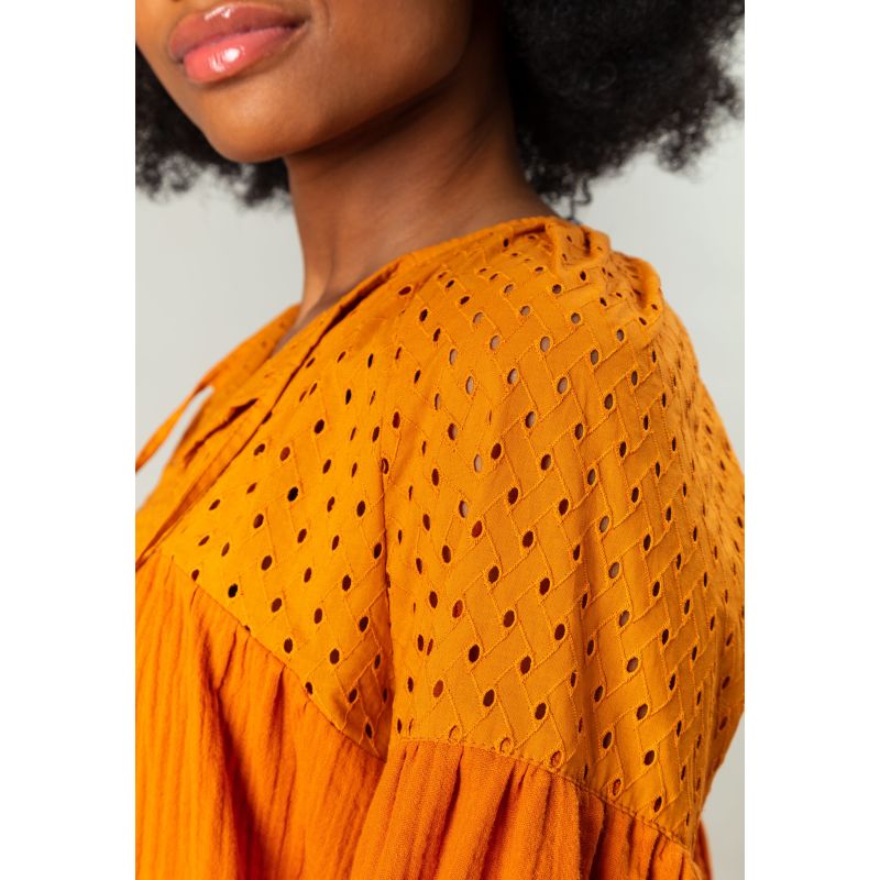 Delilah Blouse Burned Orange image