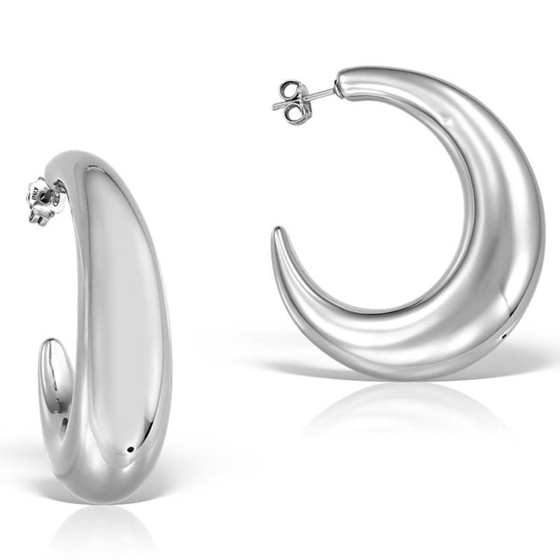 Delilah Hoop Earrings, Sterling Silver image