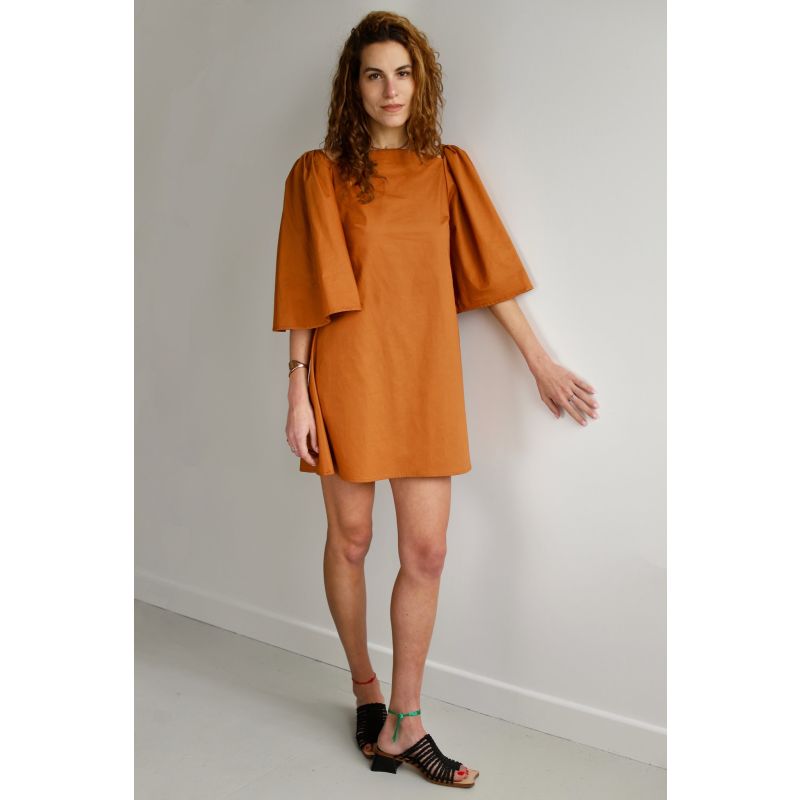 Delphine Mini Dress - Rust Orange image