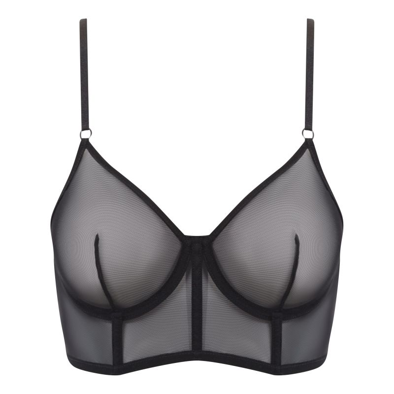 Sheer Mesh Demi Underwire Bra