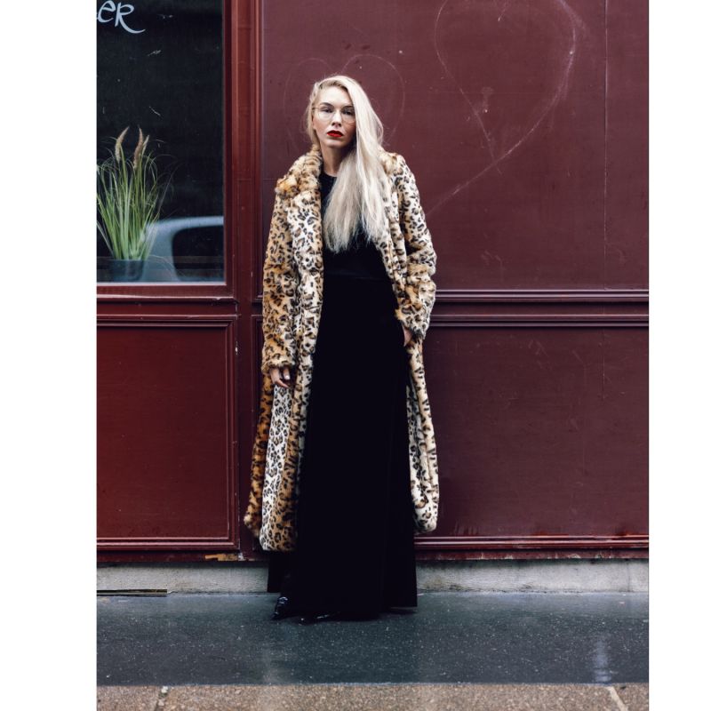 Demi-Season Animal Print Faux Fur Coat image