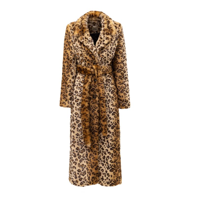 Demi-Season Animal Print Faux Fur Coat image