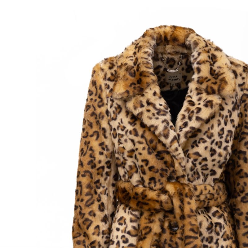 Demi-Season Animal Print Faux Fur Coat image