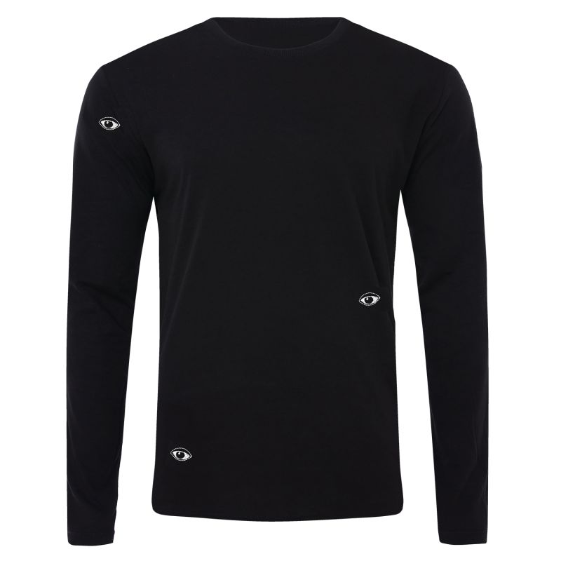 Eyes Embroidered Long Sleeved Top Black Men image