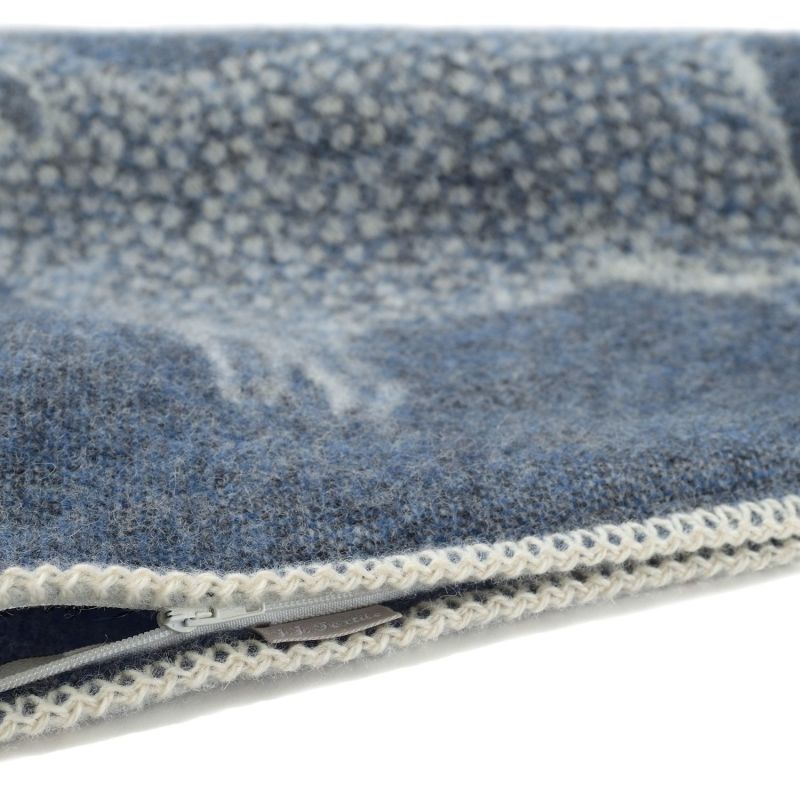 Denim Blue Sheep Wool Cushion image