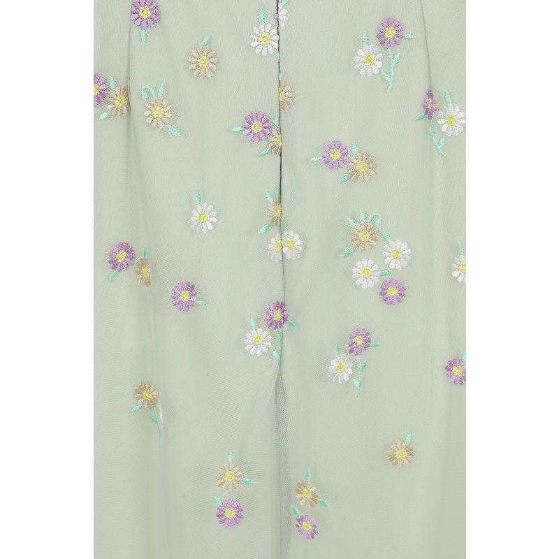 Deryn Daisy Embroidered Maxi Dress - Green image