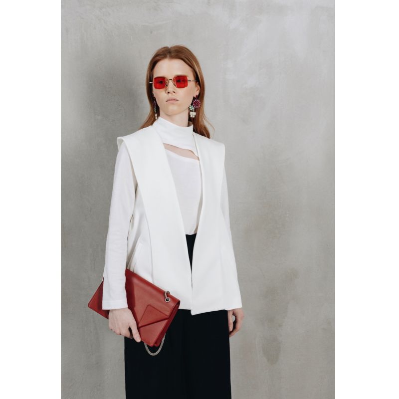 Designer Blazer Vest White Julia Allert Wolf & Badger