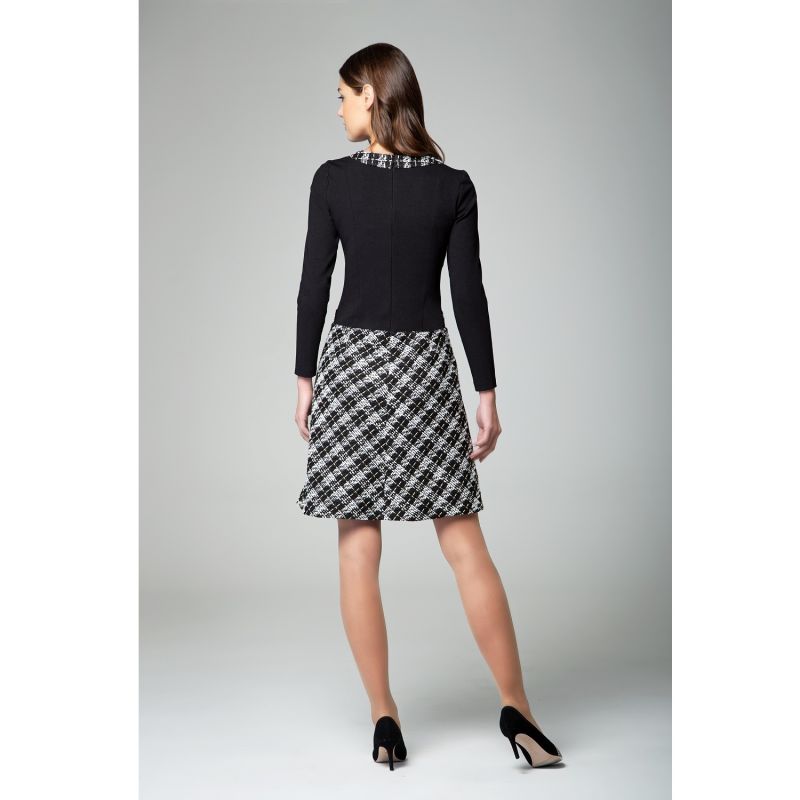 Beatrice Jersey Dress With Checked Tweed Skirt image