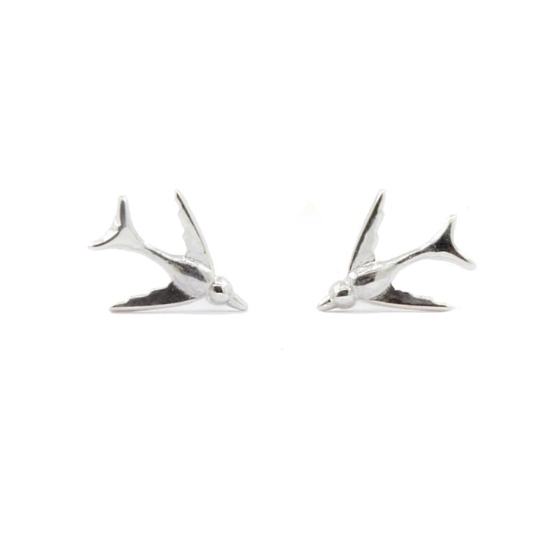 Swallow Earrings Silver image