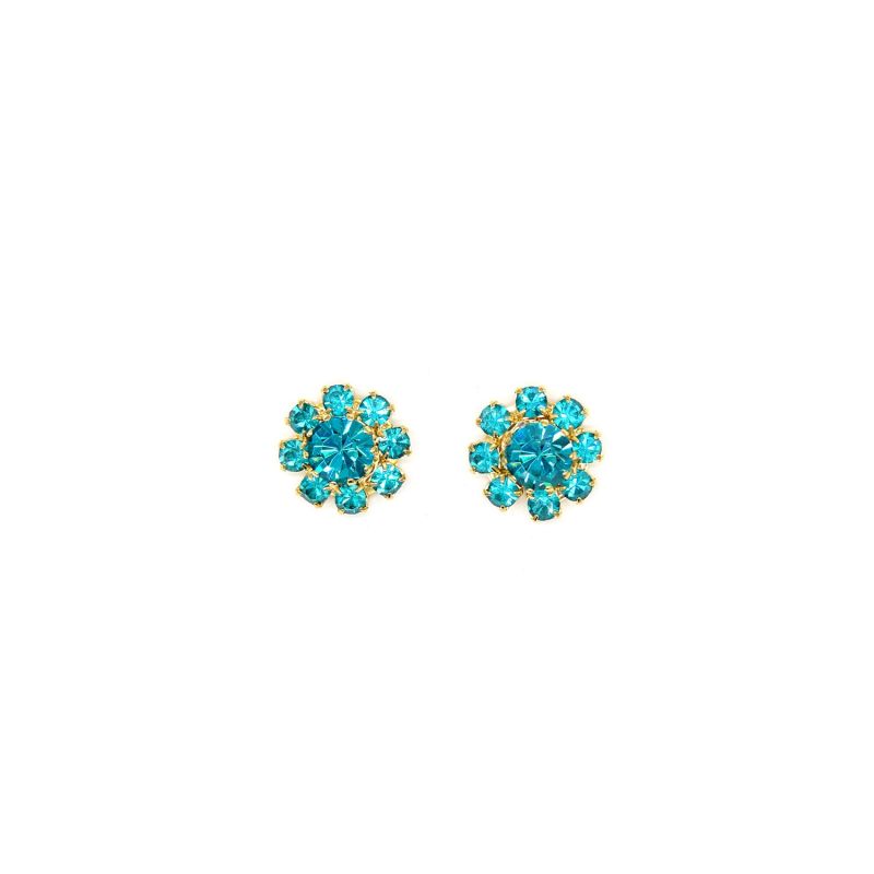 Florentine Garden Blue Zircon Stud Earrings image