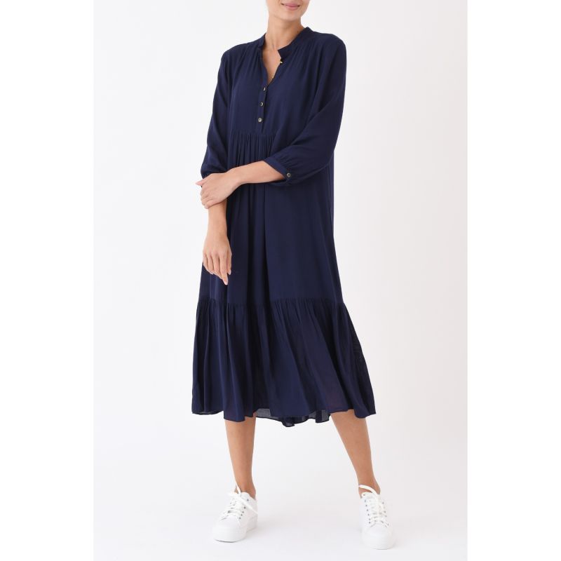 Claude Dress Navy Rayon image