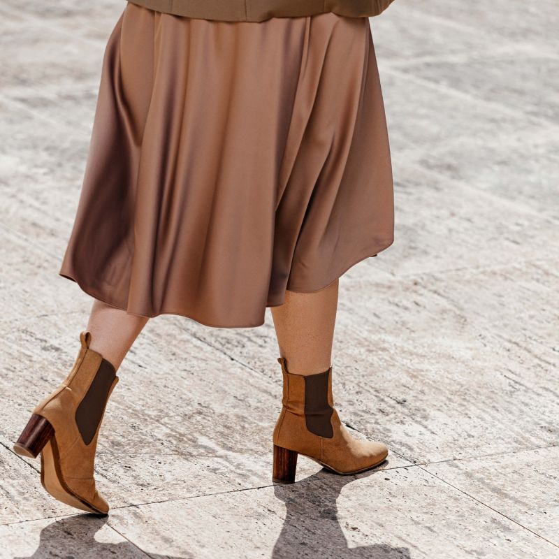 Vegan Ankle Boots Cinema Brown image