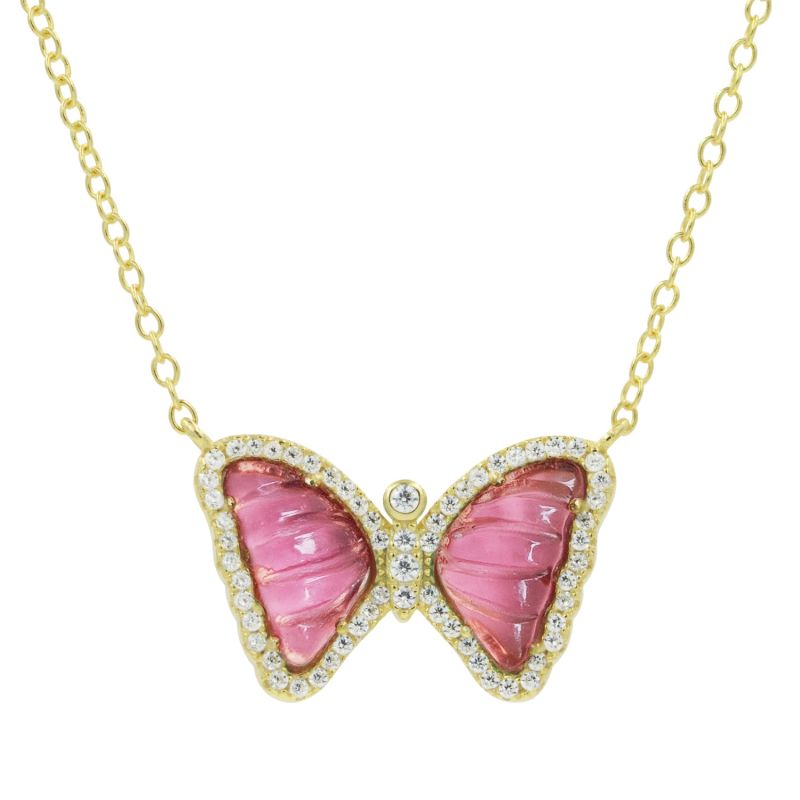 Mini Gemstone Butterfly Hot Pink image